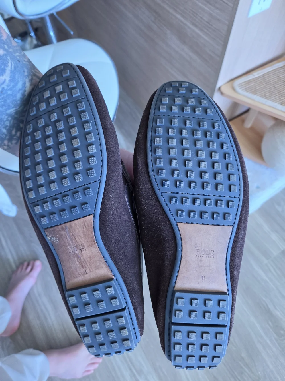 Hugo Boss Dark Brown Suede Big Daddy Loafers 👞